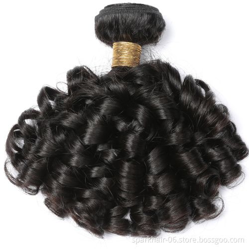 SPARK Brazilian Bouncy Curly Human Hair Bundles 1B/4/30 Ombre Medium Ratio Remy Human Hair Extensions Curly Hair Weave Bundles